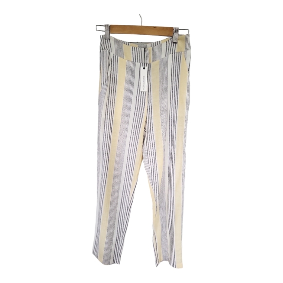 NWT Olivaceous Rayon Linen Striped Pants Size S - Picture 2 of 8